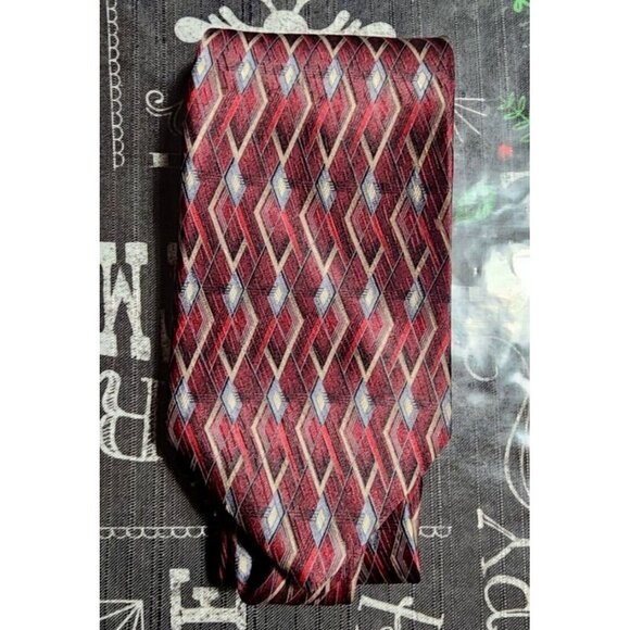Stafford Neck Tie Silk Geometric Standard Classic - Picture 8 of 9